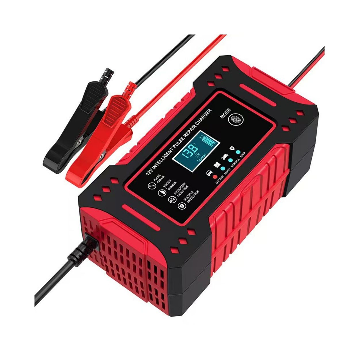 Cargador y Reparador de Baterías Inteligente 12V (Para Auto y Moto)