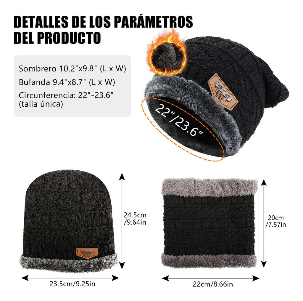 Set de Invierno Premium: Gorro + Cuello Térmico