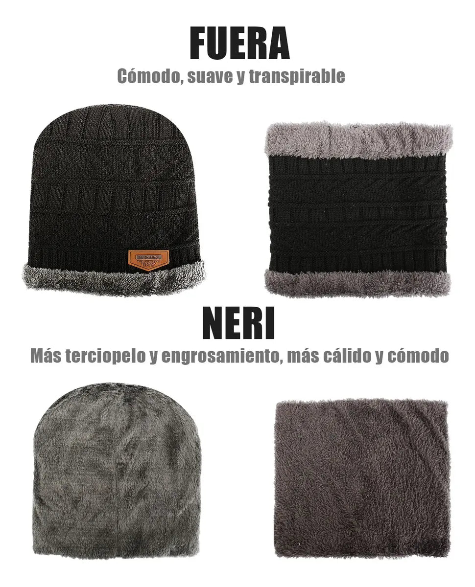 Set de Invierno Premium: Gorro + Cuello Térmico